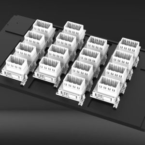 16 capete de imprimare Epson I3200 A1, dispuse în modul eșalonat